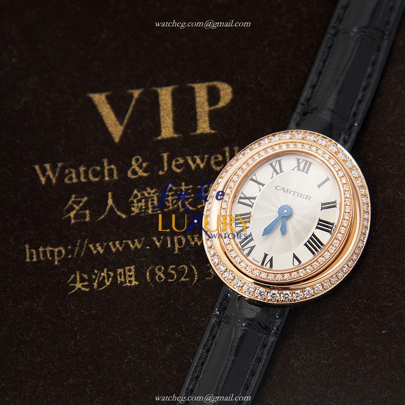 Cartier WJHY0003 HYPNOSE Quartz 18kt Rose Gold & Diamonds Replica Watch - Swiss Movement, Ceramic - Image 4