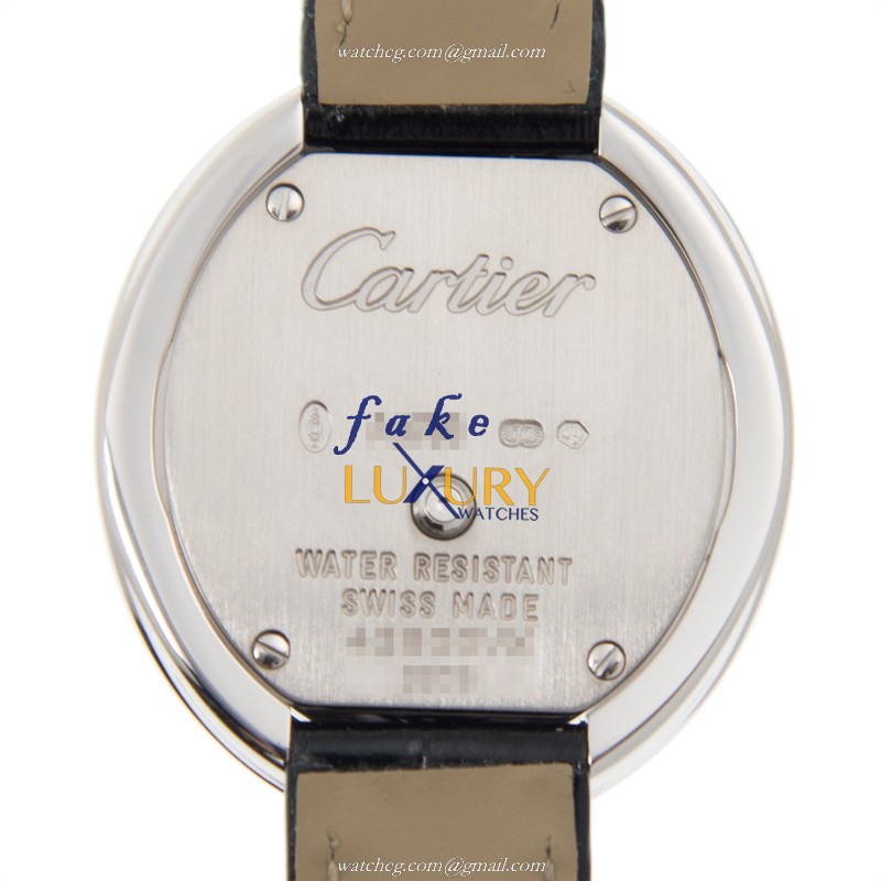 Cartier WJHY0004 | Quartz | 18kt White Gold Diamond | Silver Dial | Black Alligator | Folding Clasp - Image 3