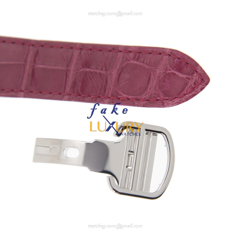 Cartier WT100018 TANK - Replica Watch - Automatic - Stainless Steel & Diamonds - Purple Alligator - Image 4