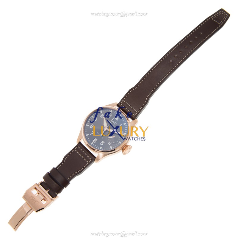 IWC IW500917 - Replica Watch - Automatic - 18kt Rose Gold - Dark Grey Dial - Brown Cowhide Strap - Image 2