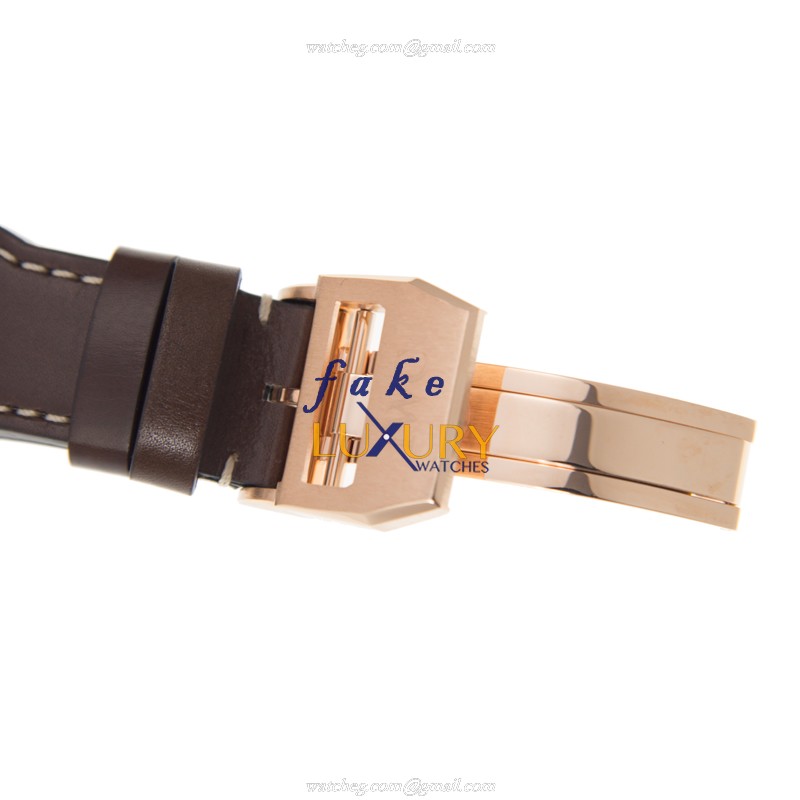 IWC IW500917 - Replica Watch - Automatic - 18kt Rose Gold - Dark Grey Dial - Brown Cowhide Strap - Image 4