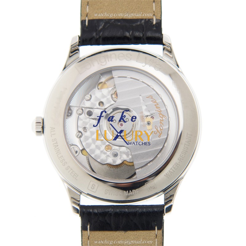 Longines Lyre L4.860.4.11.2 Replica Watch Automatic White Dial Stainless Steel Black Alligator Strap - Image 3
