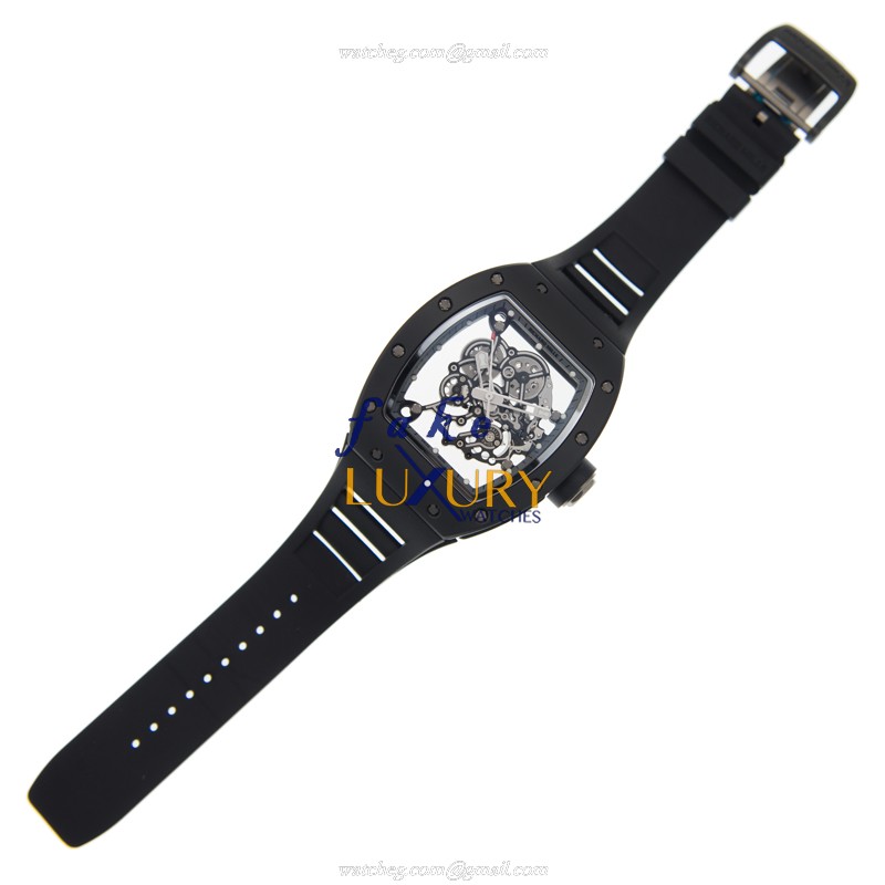 Richard Mille RM055-BUBBA Replica Watch, Manual Wind, Titanium Case, Transparent Skull Dial - Image 2