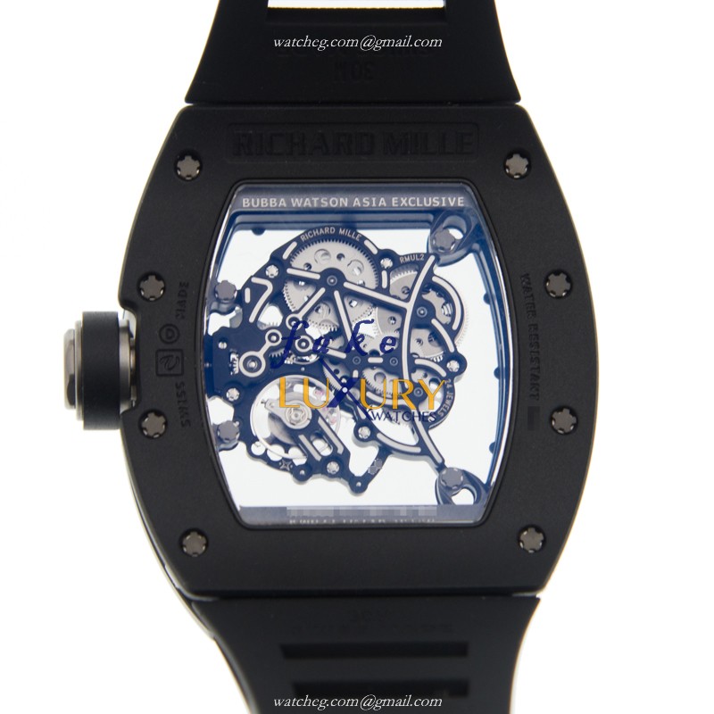 Richard Mille RM055-BUBBA Replica Watch, Manual Wind, Titanium Case, Transparent Skull Dial - Image 3