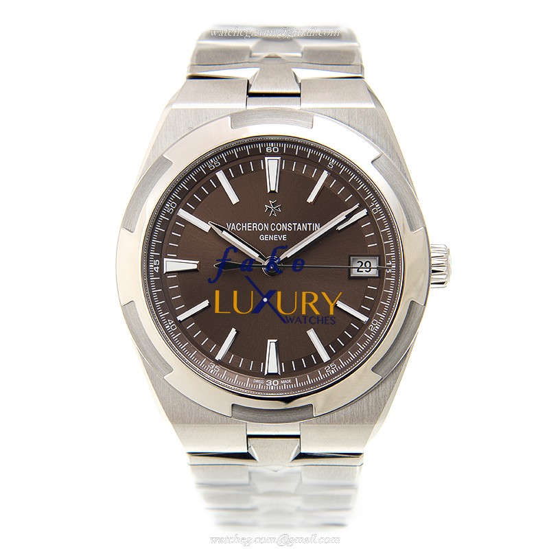 Vacheron Constantin 4500V/110A-B146 Overseas Replica Watch, Automatic, Brown Dial, Steel Bracelet - Image 2