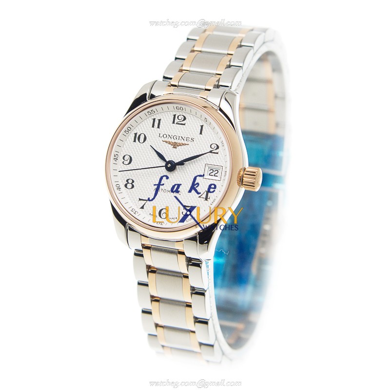 Longines L2.128.5.79.7 Replica Watch Automatic Movement, Rose Gold Steel Case, Silvery White - Image 3