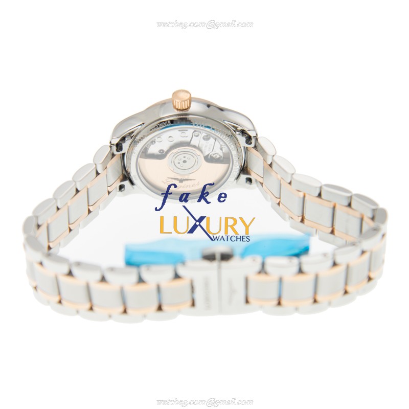 Longines L2.128.5.79.7 Replica Watch Automatic Movement, Rose Gold Steel Case, Silvery White - Image 4