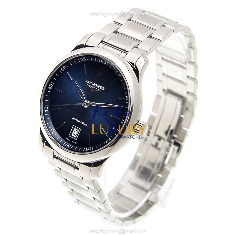 Longines L2.628.4.92.6 Master Automatic Stainless Steel Replica Watch - Blue Dial - Push Button - Image 3