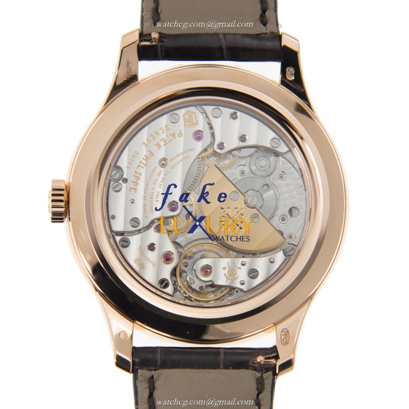 Patek Philippe 5327R-001 Grand Complications Replica Watch, 39mm 18kt Rose Gold, Beige Dial, Black - Image 3