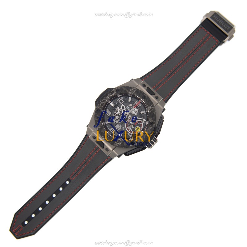 Hublot 401.NJ.0123.VR BIG BANG Auto Titanium Replica Watch - Black Dial, Grey Rubber Strap - Image 2