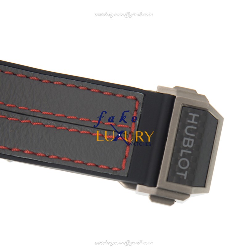 Hublot 401.NJ.0123.VR BIG BANG Auto Titanium Replica Watch - Black Dial, Grey Rubber Strap - Image 4