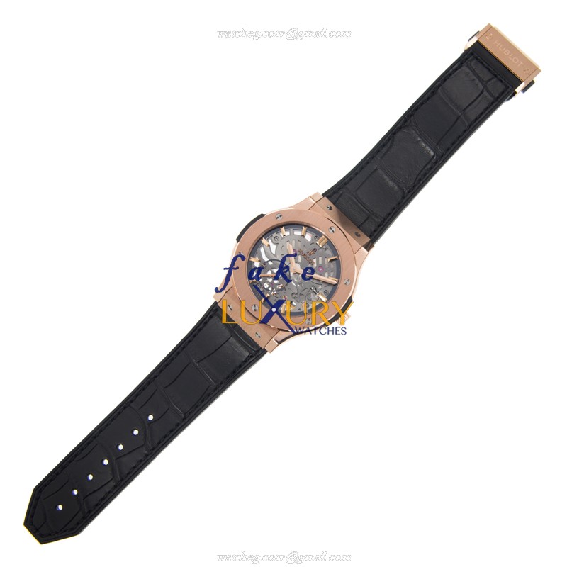 Hublot 515.OX.0180.LR Manual Wind 18kt Rose Gold Classic Fusion Replica Watch - Black Dial - Image 2