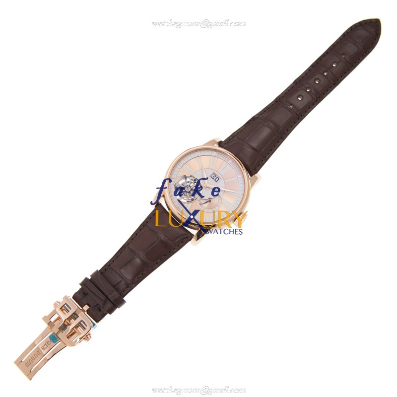 Roger Dubuis DBHO0568 Hommage Replica Watch, Manual Wind, 18kt Rose Gold, Gold Dial - Image 2