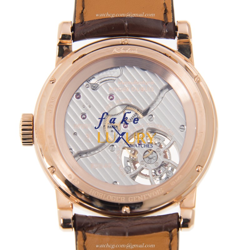 Roger Dubuis DBHO0568 Hommage Replica Watch, Manual Wind, 18kt Rose Gold, Gold Dial - Image 3