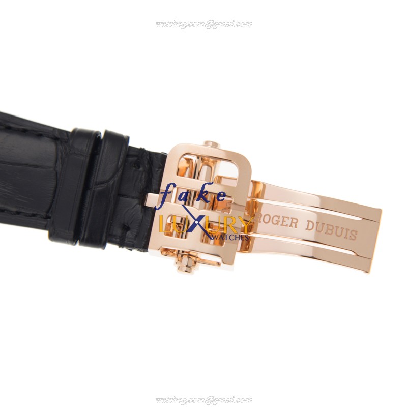 Roger Dubuis DBHO0579 Hommage Manual Wind 18kt Rose Gold White Dial Replica Watch - Image 4