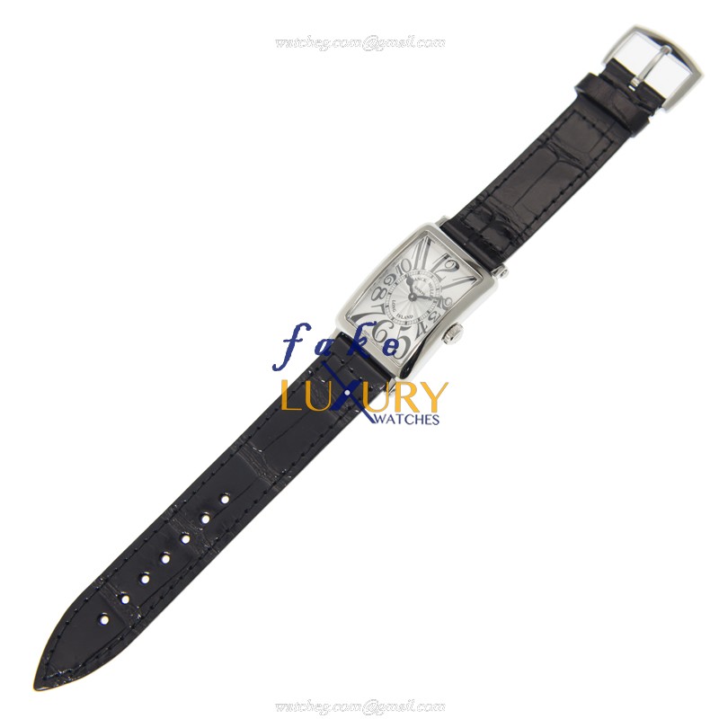Franck Muller 902 QZ AC LONG ISLAND Quartz Stainless Steel - 0.5KG - Alligator Black Dial Replica - Image 2
