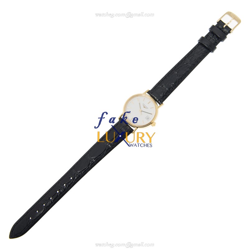 Longines L4.319.2.12.2 Replica Watch - Quartz Gold-Plated & Stainless Steel - Case Material: Steel - Image 2