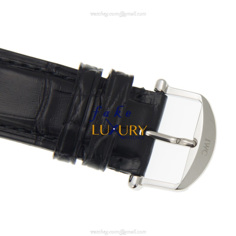 IWC PORTOFINO IW391022 Replica Watch, Automatic Movement, Silver Dial, Black Alligator Strap - Image 4