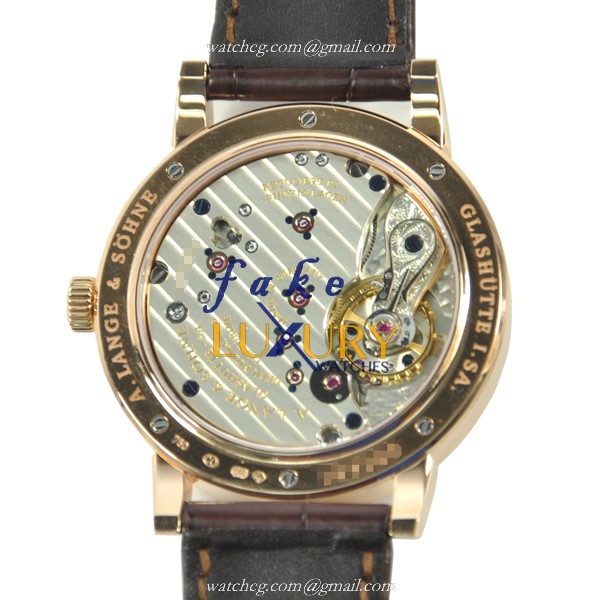 A Lange & Sohne 233.032 1815 Chronograph Replica Watch, Automatic, 40mm Rose Gold Case, Silver Dial - Image 3