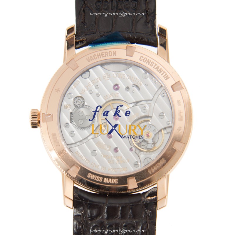Vacheron Constantin 82572/000R-9604 Replica Watch, Manual Wind, Silvery White Dial, 18kt Rose Gold - Image 3