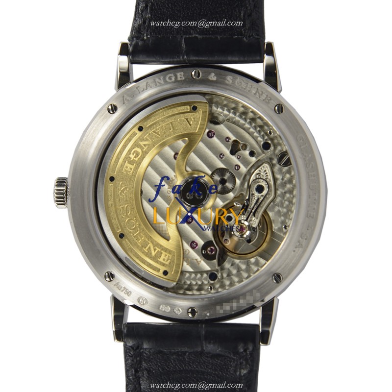 A Lange Saxonia Replica Watch 380.026 with Automatic Movement, Silvery Dial in 18kt - Image 3
