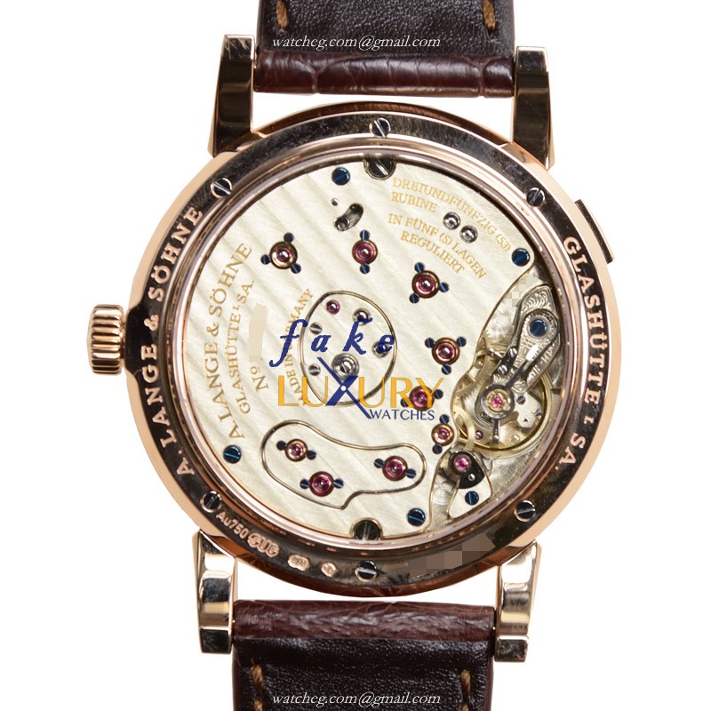 A Lange & Sohne 101.032 Grand Lange Manual Wind 18kt Rose Gold White Dial Replica Watch - Image 3