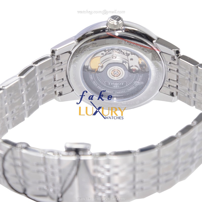 Tissot T085.407.11.011.00 T-Classic Replica Watch, Automatic, White Dial, Silver Steel Bracelet - Image 4