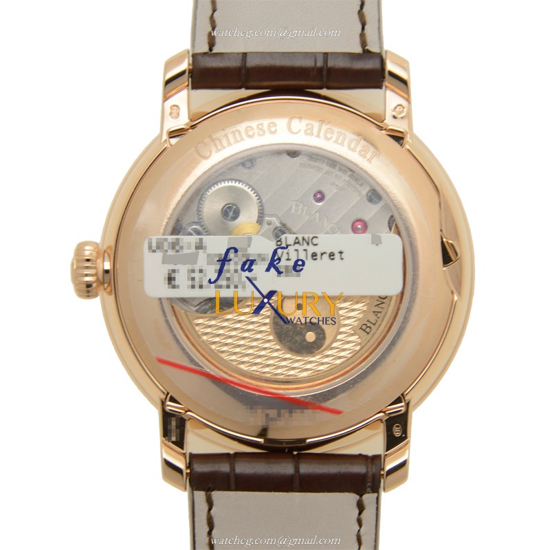 Blancpain VILLERET 00888-3631-55B | 18kt Rose Gold | Alligator Strap | Automatic | Replica Watch - Image 3