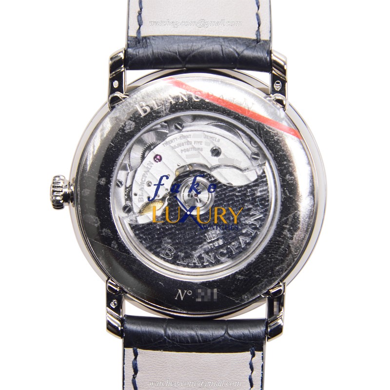 Blancpain 6654-1529-55B Villeret | Automatic | 18kt White Gold | Blue Dial | Replica Watch - Image 3