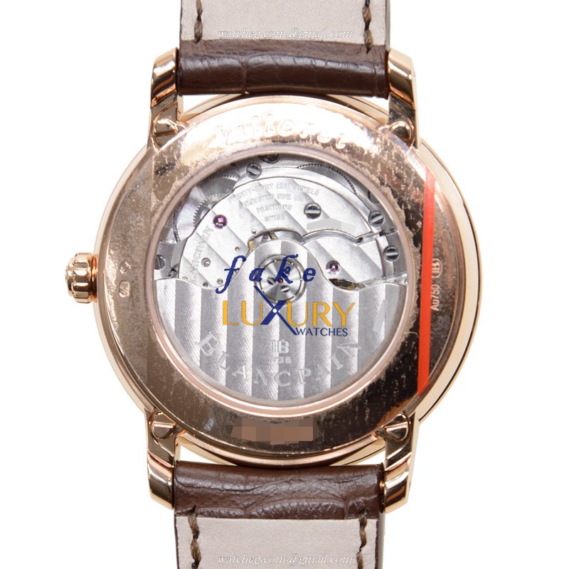 Blancpain 6057-3642-55A Replica Watch, White Dial, 38mm Rose Gold Case, Automatic - Image 3