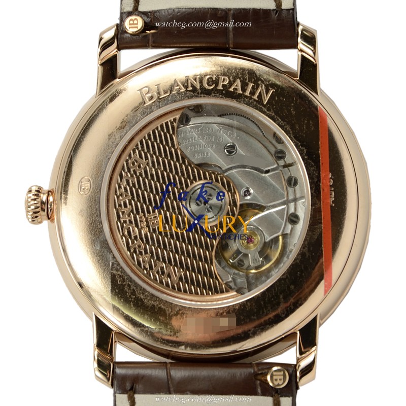 Blancpain 6651C-3642-55A Villeret Replica Watch, Automatic Movement, Rose Gold Case, Silver Dial - Image 3