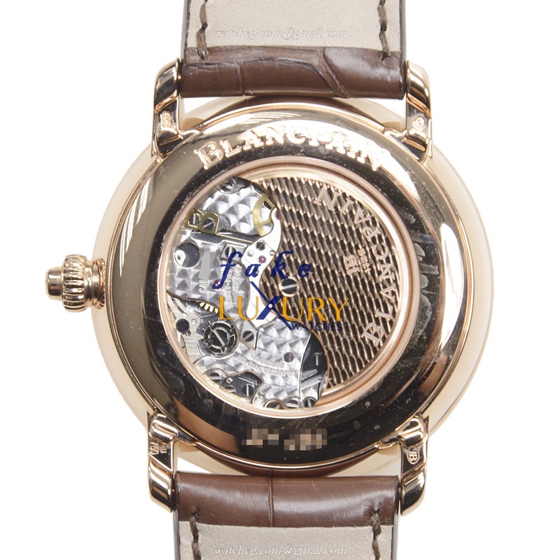 Blancpain 6685-3642-55B Villeret Replica Watch - Automatic - 18kt Rose Gold - Silvery Dial - Image 3