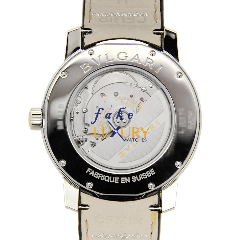 Bulgari BB41WSLD Replica Watch, Swiss Automatic, White Dial, Steel Case, Alligator Strap - Image 3