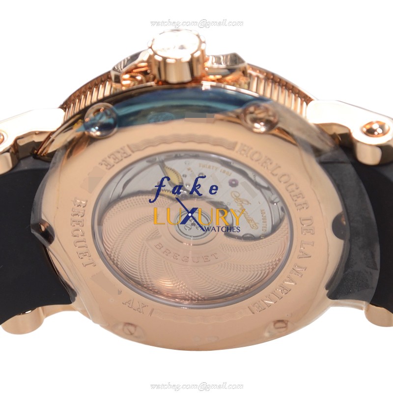 Breguet 5857BR/Z2/5ZU Marine Replica Watch, Automatic, Rose Gold Case, Dark Grey Dial - Image 4