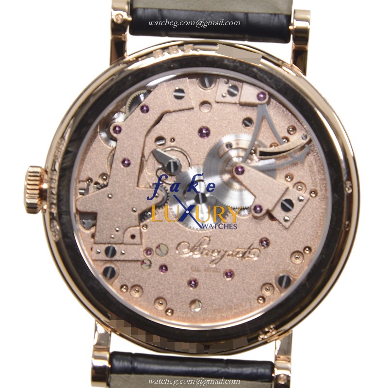 Breguet 7057BR/R9/9W6 Tradition Replica Watch, 18kt Rose Gold Case, Black Dial, Manual Wind - Image 3