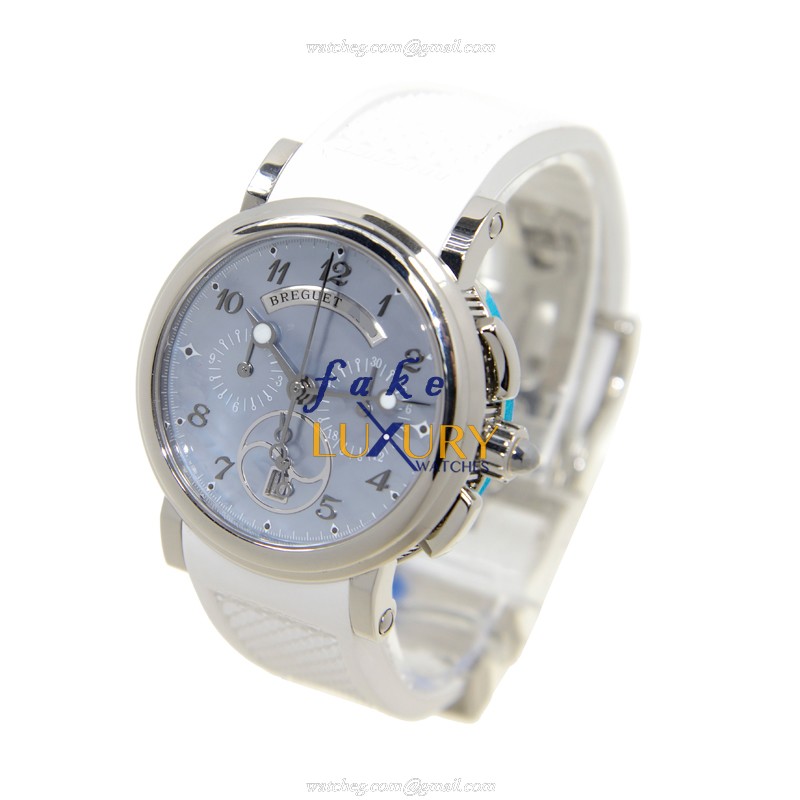 Breguet 8827ST/59/586 MARINE Replica Watch - Automatic - Light Blue Dial - Steel Case - Rubber Strap - Image 3