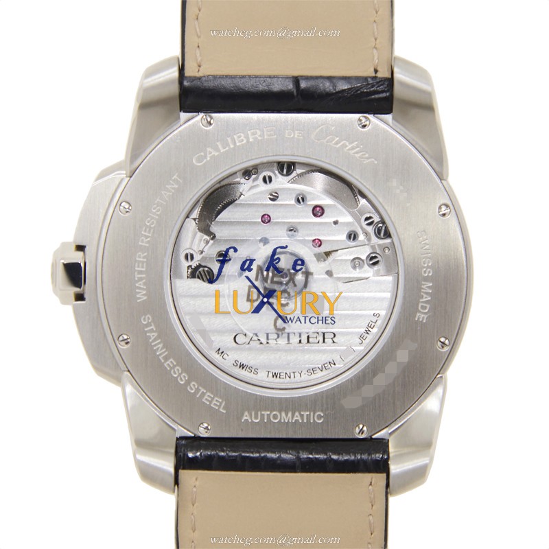 Cartier Calibre de Cartier W7100037 Replica Watch With Automatic Movement, Silvery White Dial - Image 4
