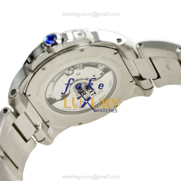 Cartier W7100015 Calibre de Cartier Replica Watch, Automatic Movement, White Dial, Steel Bracelet - Image 4