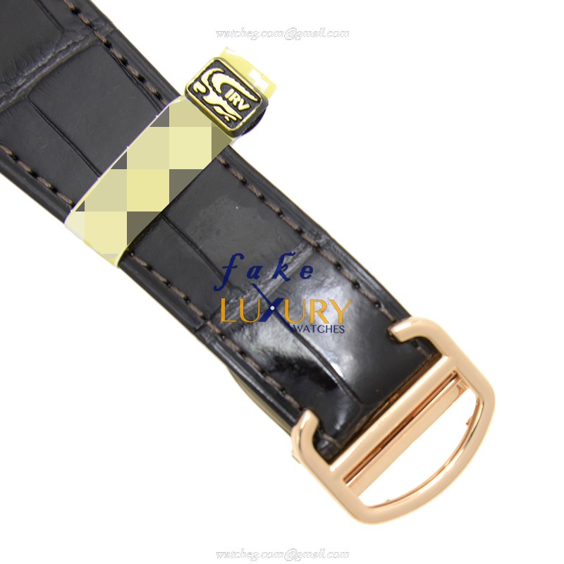 Cartier W5330001 TANK Automatic Replica Watch 18kt Rose Gold Silvery Dial Alligator Strap - Image 4