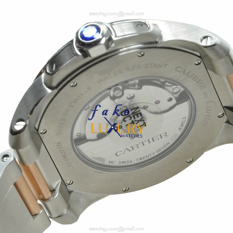 -7100050ST.OO.1240ST.01 - Cartier Calibre De Cartier Automatic 18kt Rose Gold & Steel Replica - Image 4
