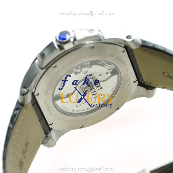 Cartier W7100039 Calibre de Cartier Replica Watch, Automatic Movement, Silvery White Dial, 18kt - Image 4