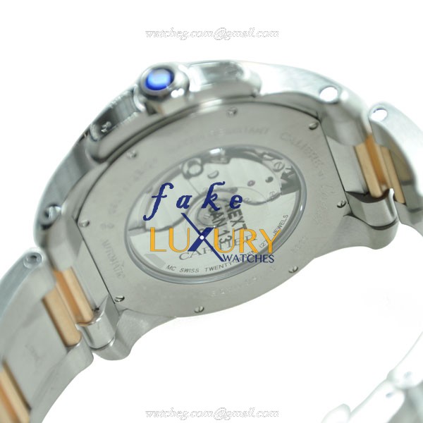 Cartier W7100036 CALIBRE DE CARTIER Automatic 18kt Rose Gold & Steel - Replica Watch - 42mm Silver - Image 4