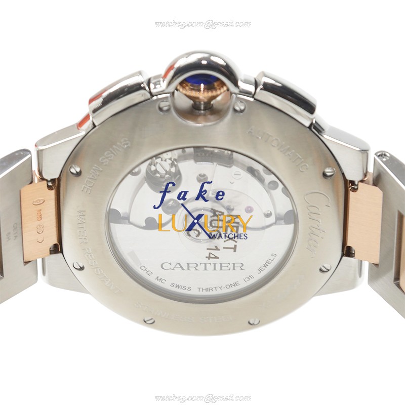 Cartier W6920075 Ballon Bleu Replica Watch, Silver Dial, 18kt Rose Gold Case, Automatic Movement - Image 4