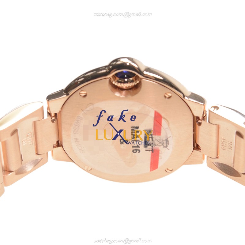 Cartier W69002Z2 Ballon Bleu Replica Watch Quartz 18kt Rose Gold Silver Dial 28.6mm - Image 4