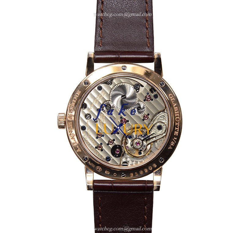 A Lange & Sohne 1815 Replica Watch 234.032 Manual Wind With Silver Dial on Rose Gold - Image 3