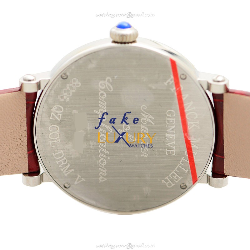 Franck Muller 8035 QZ COL DRM V AC Replica Watch, White Dial, Steel Case, Quartz, Red Alligator - Image 3