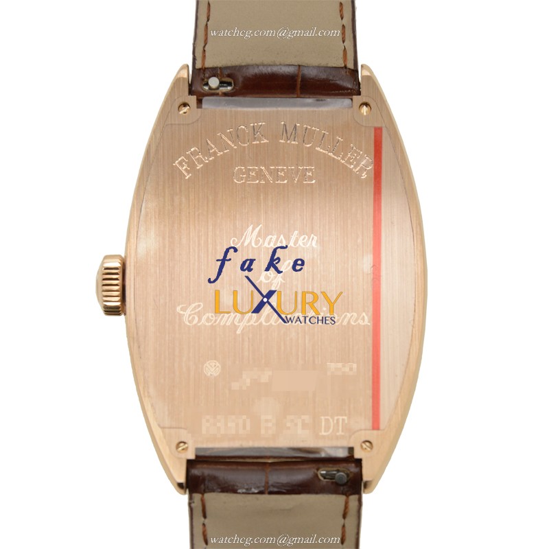 Franck Muller 8880 B SC DT 5N Vintage Automatic Silver Dial 18kt Rose Gold Replica Watch - Image 3