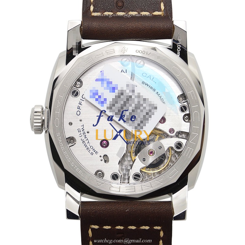 Panerai PAM00587 1940 Marina Militare Acciaio Manual Wind Stainless Steel Black Dial Brown Cowhide - Image 3