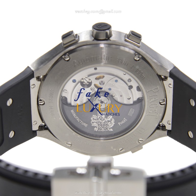 Piaget G0A34002 POLO Replica Watch Automatic Titanium Case Black Dial Rubber Strap - Image 4