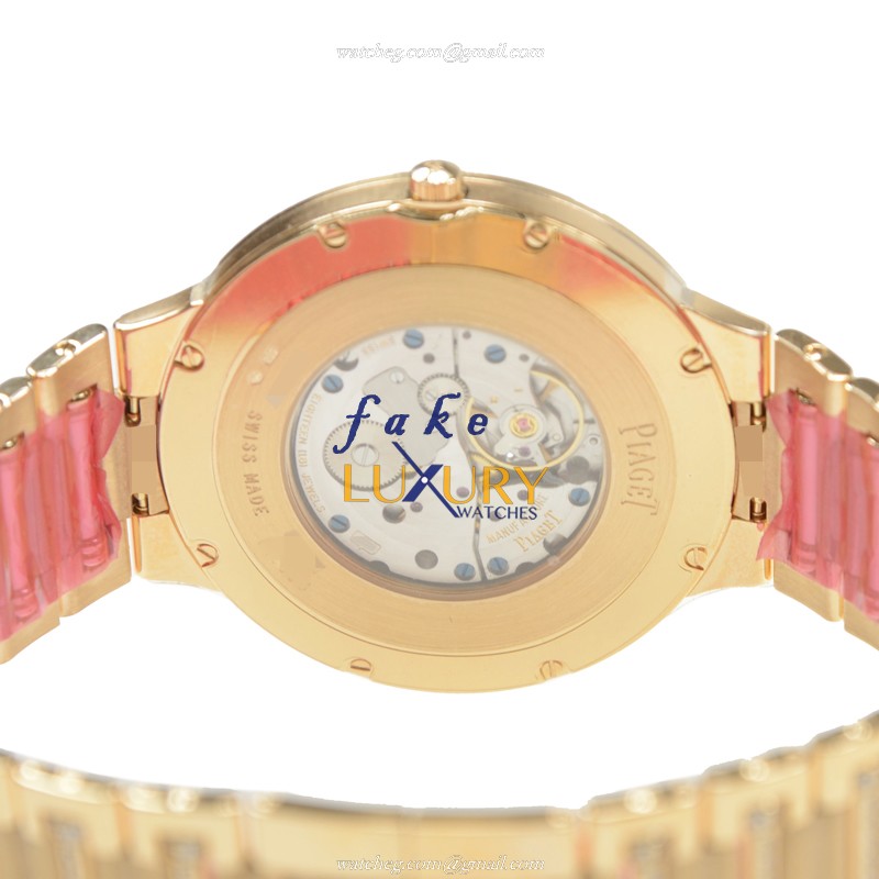 Piaget G0A37054 Replica Watch Dancer Manual Wind 18kt Rose Gold Silver Dial Diamonds 38mm - Image 4